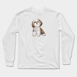 Red and Whihe Shih Tzu - just the dog Long Sleeve T-Shirt